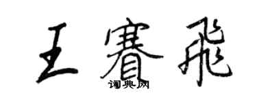 王正良王赛飞行书个性签名怎么写