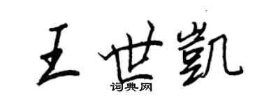 王正良王世凯行书个性签名怎么写