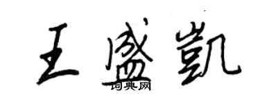 王正良王盛凯行书个性签名怎么写