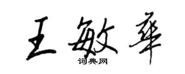 王正良王敏华行书个性签名怎么写