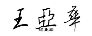 王正良王亚华行书个性签名怎么写