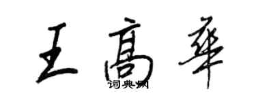 王正良王高华行书个性签名怎么写