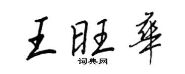 王正良王旺华行书个性签名怎么写