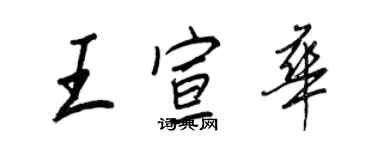 王正良王宣华行书个性签名怎么写