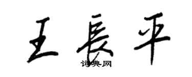 王正良王长平行书个性签名怎么写