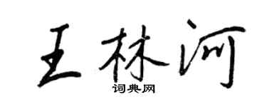 王正良王林河行书个性签名怎么写