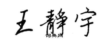 王正良王静宇行书个性签名怎么写