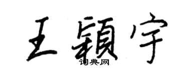 王正良王颖宇行书个性签名怎么写