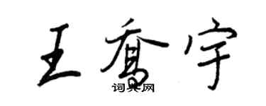 王正良王乔宇行书个性签名怎么写