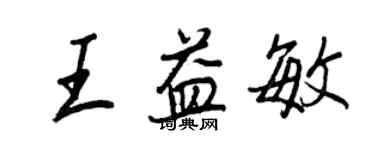 王正良王益敏行书个性签名怎么写