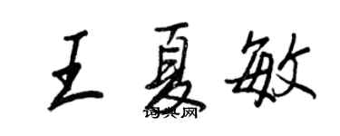 王正良王夏敏行书个性签名怎么写