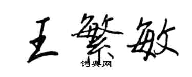 王正良王繁敏行书个性签名怎么写