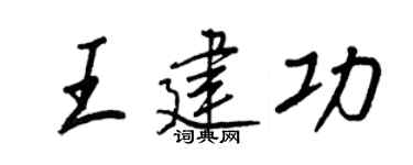 王正良王建功行书个性签名怎么写