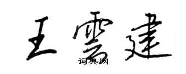 王正良王云建行书个性签名怎么写