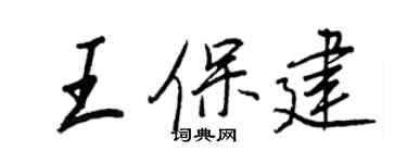 王正良王保建行书个性签名怎么写