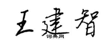 王正良王建智行书个性签名怎么写