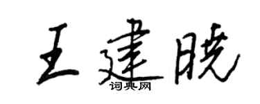王正良王建晓行书个性签名怎么写