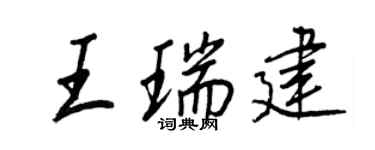 王正良王瑞建行书个性签名怎么写