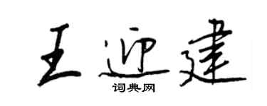 王正良王迎建行书个性签名怎么写