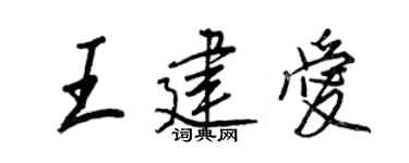 王正良王建爱行书个性签名怎么写