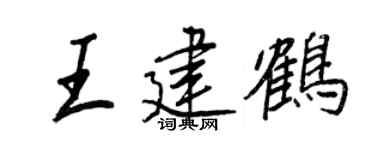 王正良王建鹤行书个性签名怎么写