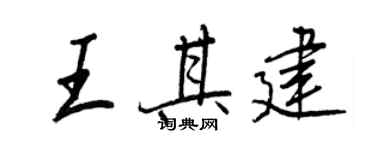 王正良王其建行书个性签名怎么写