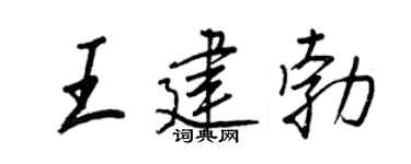 王正良王建勃行书个性签名怎么写