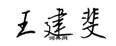 王正良王建斐行书个性签名怎么写