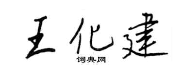 王正良王化建行书个性签名怎么写