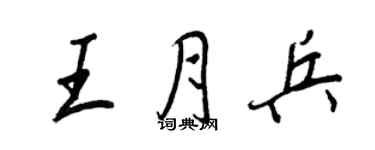 王正良王月兵行书个性签名怎么写