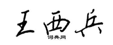 王正良王西兵行书个性签名怎么写