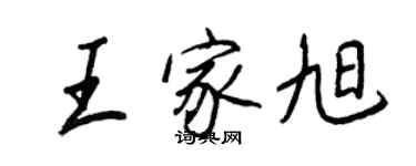 王正良王家旭行书个性签名怎么写