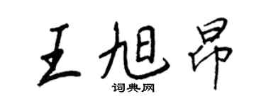 王正良王旭昂行书个性签名怎么写
