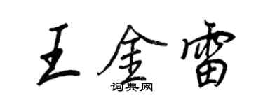 王正良王金雷行书个性签名怎么写