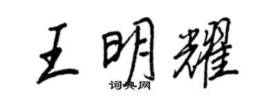 王正良王明耀行书个性签名怎么写