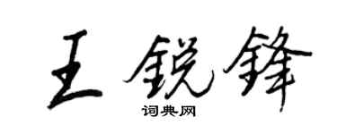 王正良王锐锋行书个性签名怎么写