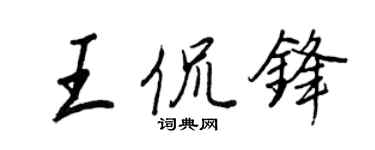 王正良王侃锋行书个性签名怎么写
