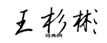 王正良王杉彬行书个性签名怎么写