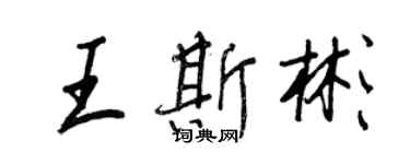 王正良王斯彬行书个性签名怎么写