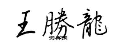 王正良王胜龙行书个性签名怎么写