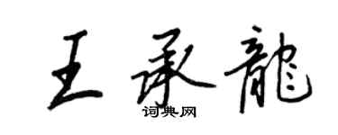 王正良王承龙行书个性签名怎么写