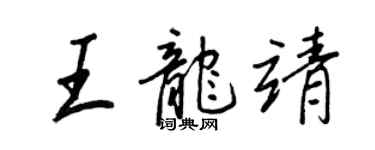 王正良王龙靖行书个性签名怎么写