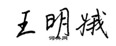 王正良王明娥行书个性签名怎么写