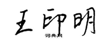 王正良王印明行书个性签名怎么写