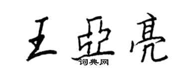 王正良王亚亮行书个性签名怎么写