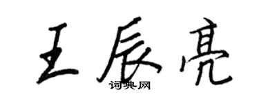 王正良王辰亮行书个性签名怎么写