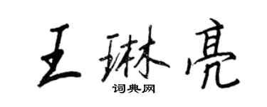 王正良王琳亮行书个性签名怎么写