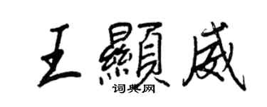 王正良王显威行书个性签名怎么写