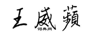 王正良王威苹行书个性签名怎么写