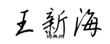王正良王新海行书个性签名怎么写
